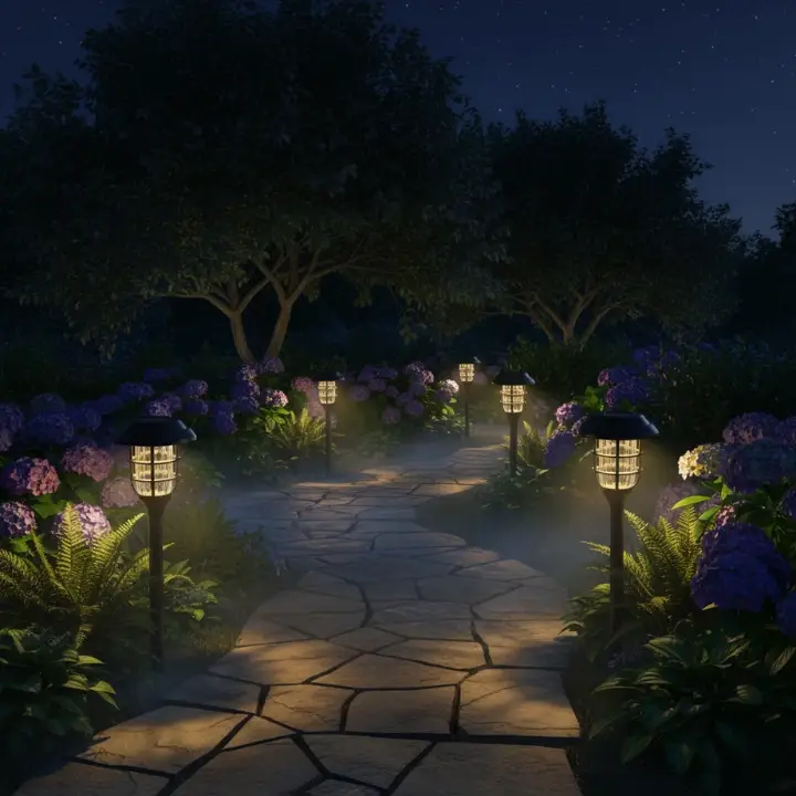 Durable LED lights outdoor waterproof, solar deck lights, and external solar lights for safe nighttime lighting.
