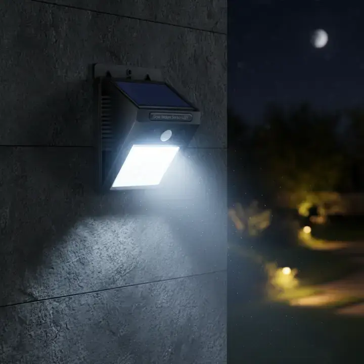 Bright solar security light with motion sensor, ideal for driveways and outdoor spaces, solar powered security lights for home safety.