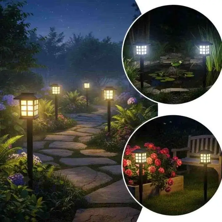 Waterproof solar deck lights and LED lights outdoor waterproof to illuminate gardens and walkways