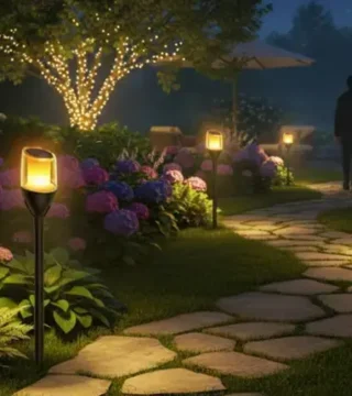 Solar pathway lights and outdoor waterproof LED deck lights, durable external solar lights for garden, patio, and walkway decoration