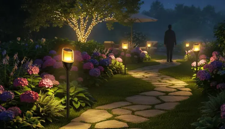 Solar pathway lights and outdoor waterproof LED deck lights, durable external solar lights for garden, patio, and walkway decoration